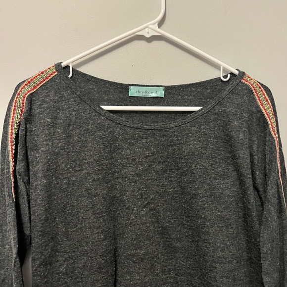 🍭 3/$30 Anthropologie knit top with colorful beaded embroidered accents - Picture 12 of 14
